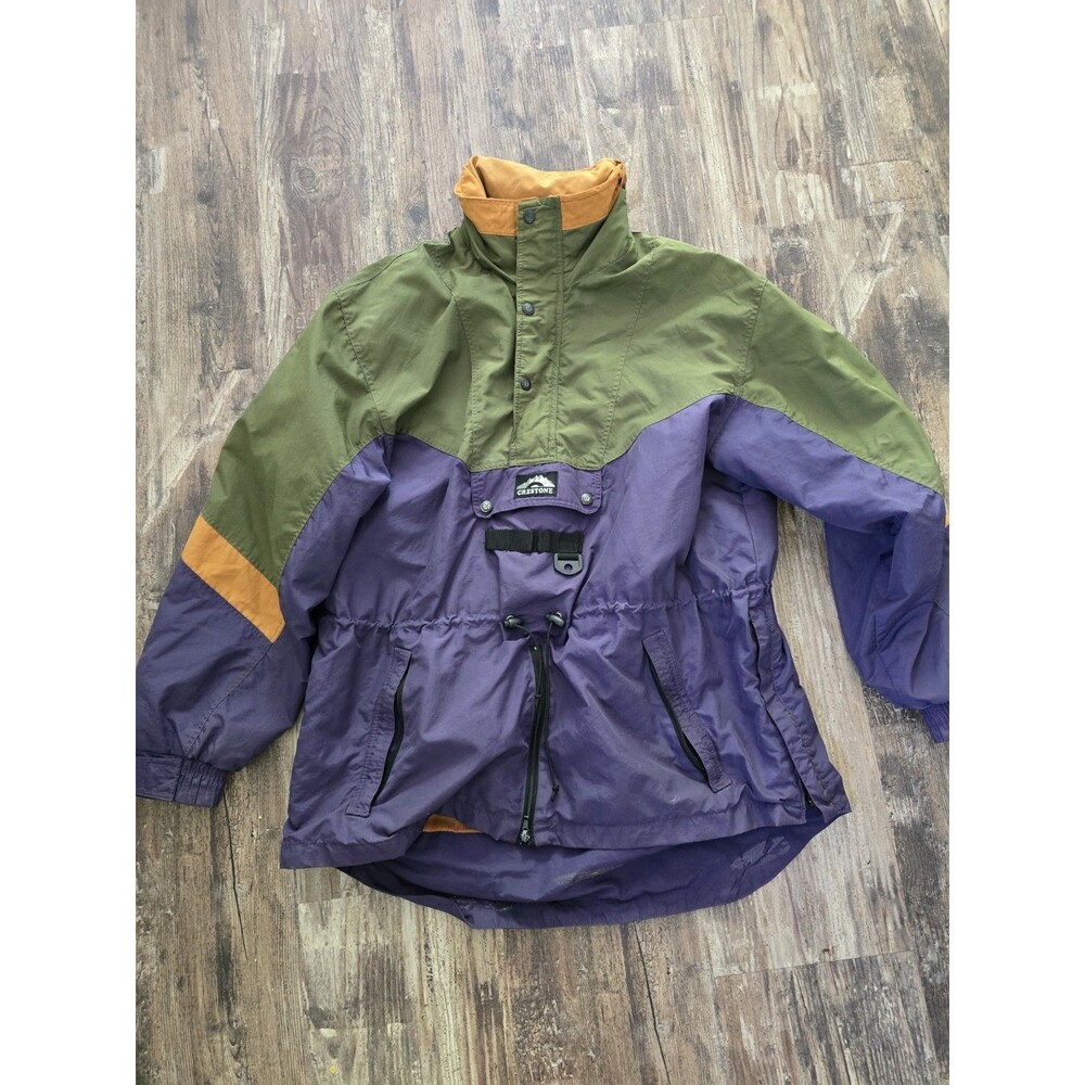 Crestone Oxford Tech Vintage Colorblock Anorak Jacket Mens Medium Purple...
